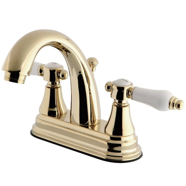 KS7612BPL 4" Centerset Bathroom Faucet, Polished Brass
